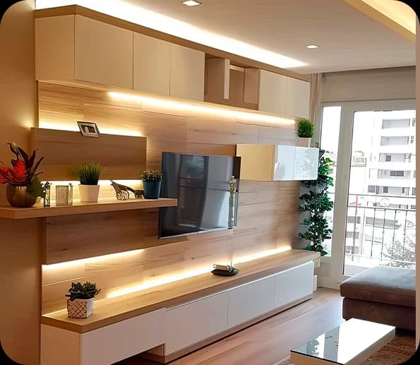 Renderização arquitetônica living room