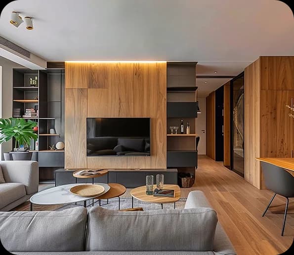 Renderização arquitetônica living room