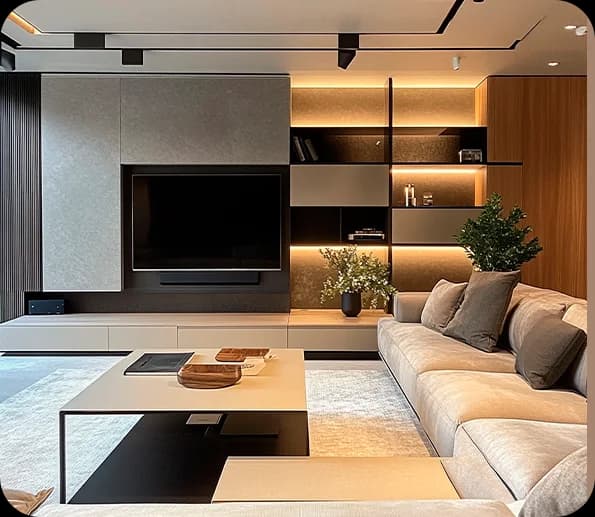 Renderização arquitetônica living room